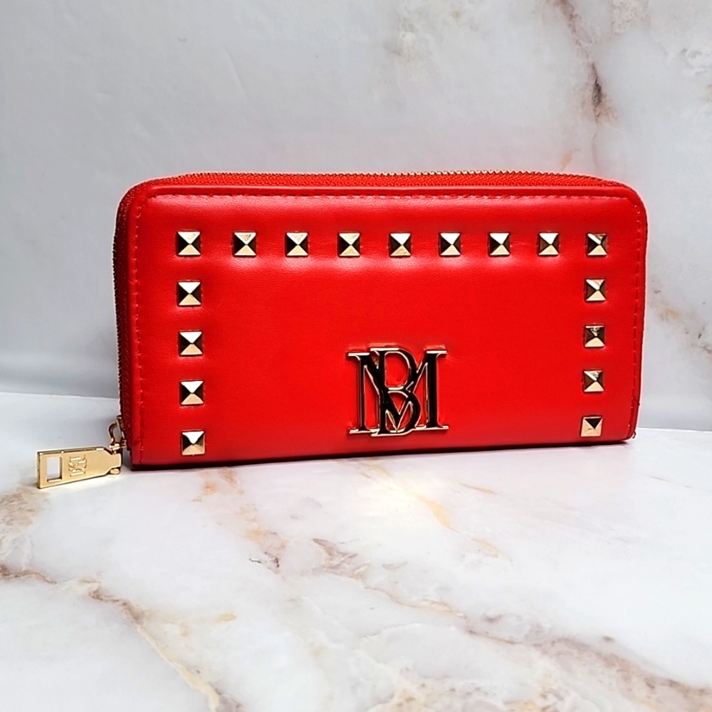 Badgley Mischka red wallet new without tags